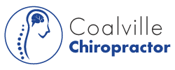 Coalville chiropractor logo featuring a spine design highlighting chiropractic care and wellness for better health and alignment 2 solutions 2 services